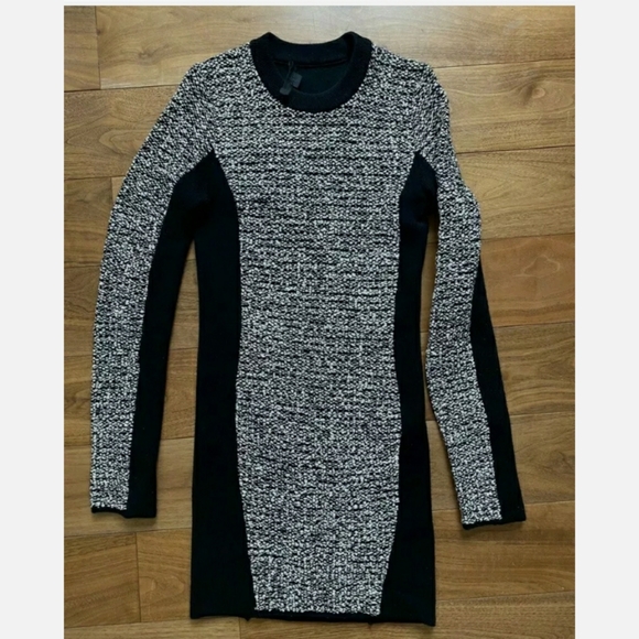 ALEXANDER WANG Wool Rubberized-tweed Sweater Dress, Sz. S - Picture 7 of 11
